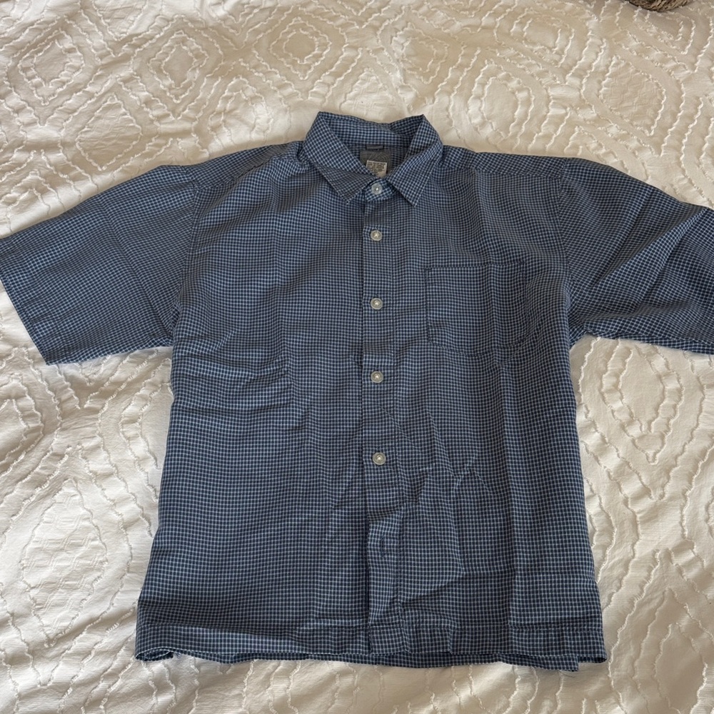 Quiksilver Navy Checkered Casual Shirt